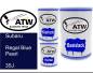 Preview: Subaru, Regal Blue Pearl, 35J: 500ml Lackdose + 500ml Klarlack + 250ml Härter - Set, von ATW Autoteile West.